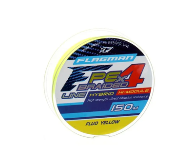 Шнур Flagman PE Hybrid F4 150м / 0.10мм / FluoYellow (25150-010) 25150-010 фото