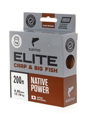 Волосінь Salmo Elite Carp & Big Fish 200м 0.27мм 7.45кг / 16lb (4120-027) 4120-027 фото