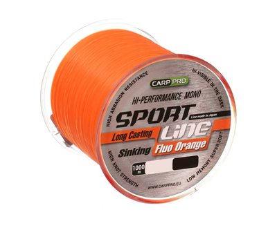 Волосінь CARP PRO Sport Line Fluo Orange 1000м / 0.310мм (CP2210-0310) CP2210-0310 фото