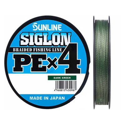 Шнур Sunline Siglon PE х4 150m (темн-зел.) # 1.0 / 0.171mm 16lb / 7.7kg (1658-09-19) 1658-09-19 фото