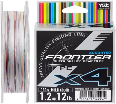 Шнур YGK Frontier X4 100m # 1.2 / 0.185mm 12lb / 5.4kg (5545-03-28) 5545-03-28 фото