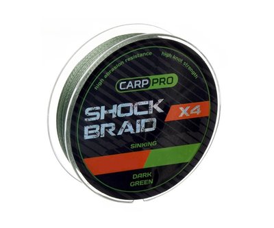 Шок-лидер Carp Pro Shock Braid PE X4 0.16мм 25м Dark Green (CP1618-4-25) CP1618-4-25 фото
