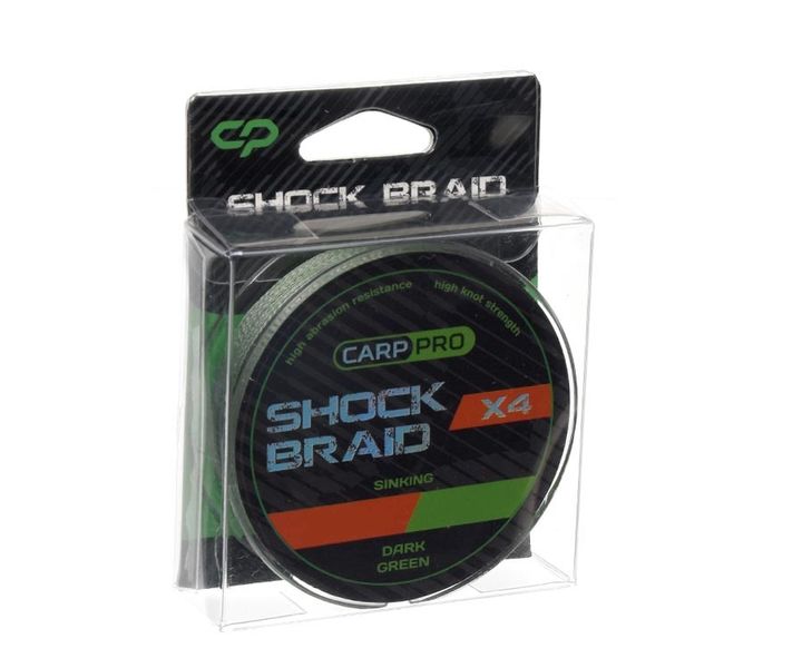Шок-лідер Carp Pro Shock Braid PE X4 0.16мм 25м Dark Green (CP1618-4-25) CP1618-4-25 фото