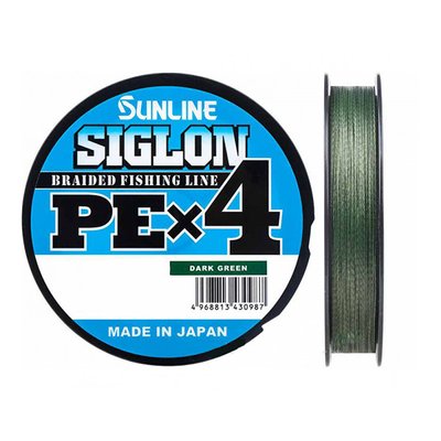 Шнур Sunline Siglon PE х4 (темн-зел.) 300м 0.187мм 9.2кг / 20lb (1658-09-47) 1658-09-47 фото