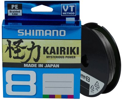 Шнур Shimano Kairiki 8 PE (Steel Gray) 150м 0.06мм 5.3кг / 12lb (2266-97-08) 2266-97-08 фото
