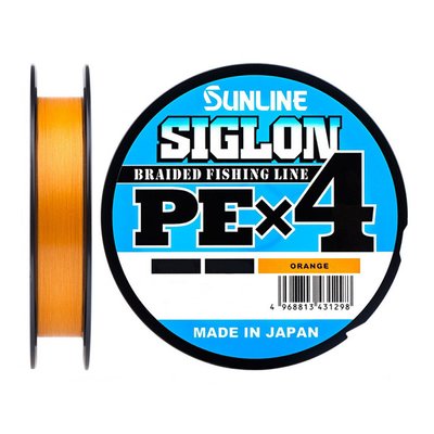 Шнур Sunline Siglon PE х4 (оранж.) 300м 0.270мм 18.5кг / 40lb (1658-09-58) 1658-09-58 фото