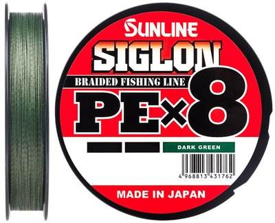Шнур Sunline Siglon PE х8 300m (темн-зел.) # 1.5 / 0.209mm 25lb / 11.0kg (1658-10-44) 1658-10-44 фото