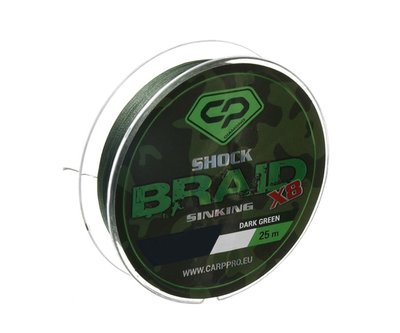 Шок-лидер Carp Pro Shock Braid PE X8 0.16мм 25м Dark Green (CP1625-8-25) CP1625-8-25 фото