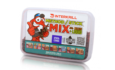 Пеллетс Interkrill Method Stick Mix Криль-Слива 400г (PLS-001) PLS-001 фото