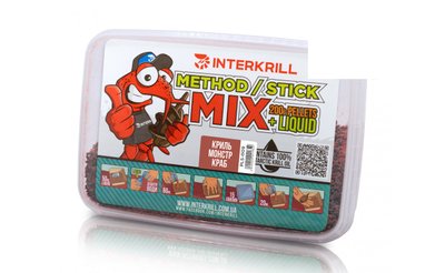 Пеллетс Interkrill "METHOD/STICK MIX", 400 г + (Ліквід Криль-Монстр Краб, 50г) (PLS-009) PLS-009 фото