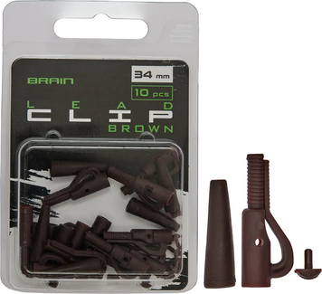 Безпечна кліпса Brain Lead Clip 34mm Brown (10 шт/уп) SGXA-90472 (1858-24-98) 1858-24-98 фото