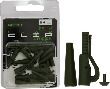 Безпечна кліпса Brain Lead Clip 34mm Green (10 шт/уп) SGXA-90472 (1858-24-99) 1858-24-99 фото