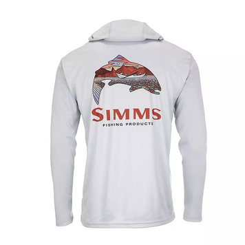 Худые Simms Tech Hoody - Artist Series Trout Logo Flame/Sterling XL (13521-859-50 / 2241323) 2241323 фото