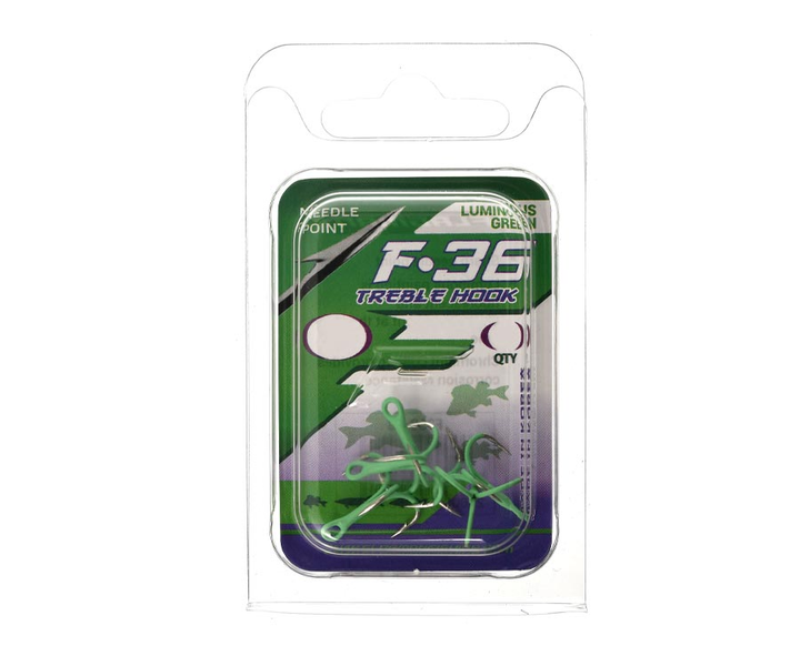 Трійник Flagman F36 Luminous Green №2/5шт (F36G-02) F36G-02 фото