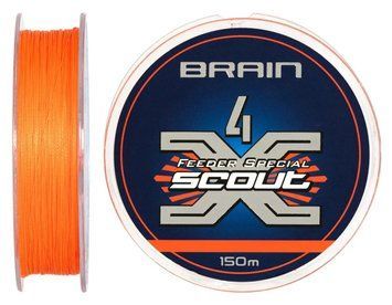 Шнур Brain Scout 4X 150m (fluoro Orange) 0.183mm 11.9kg (1858-55-38) 1858-55-38 фото