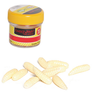 Силікон Lucky John Maggot 0.5in / 12мм / 30шт / колір 001 (140202-001) 140202-001 фото