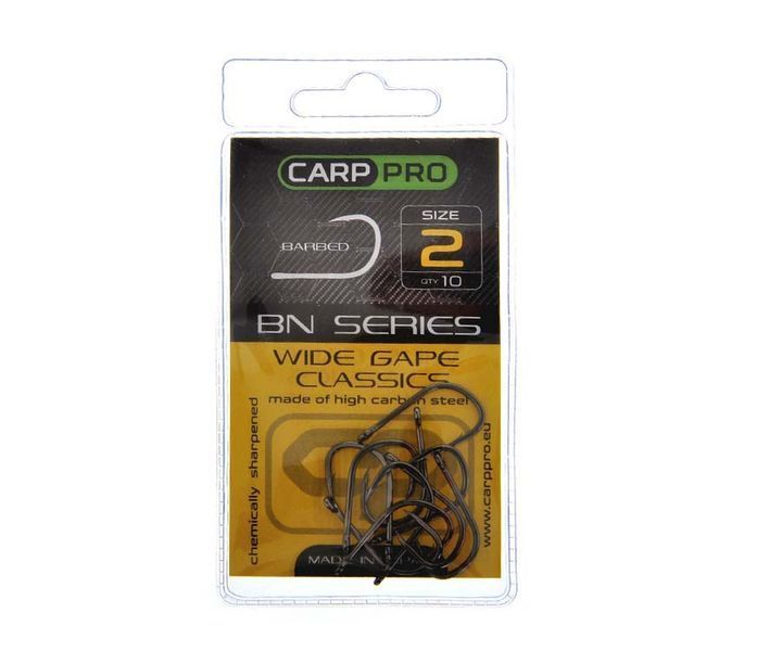 Гачки Carp Pro Black Nickel Wide Gape Classics №2 CPBNWGC2 фото