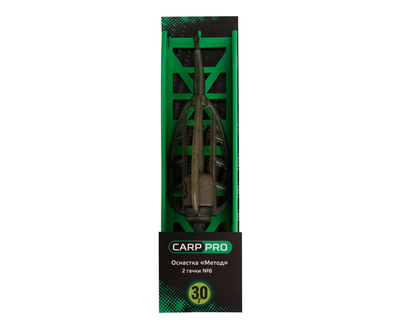 Оснащення Carp Pro Метод 2 гачка №6 на льодкорі 30 г (UPFM0042-30) UPFM0042-30 фото