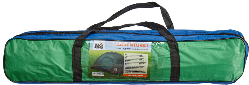 Палатка Skif Outdoor Adventure I, 200x150 см (2-х местная), к:green (389-00-81) 389-00-81 фото