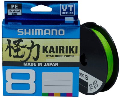 Шнур Shimano Kairiki 8 PE (Mantis Green) 150м 0.06мм 5.3кг / 12lb (2266-96-89) 2266-96-89 фото