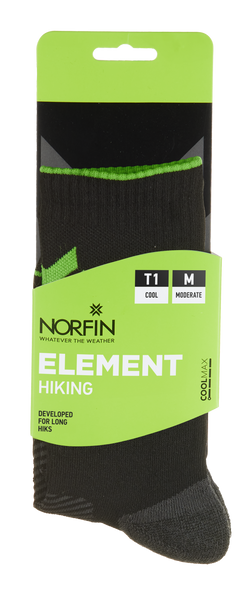 Шкарпетки Norfin T1M ELEMENT HIKING COOLMAX CREW р.L (42-44) 304714-03L фото