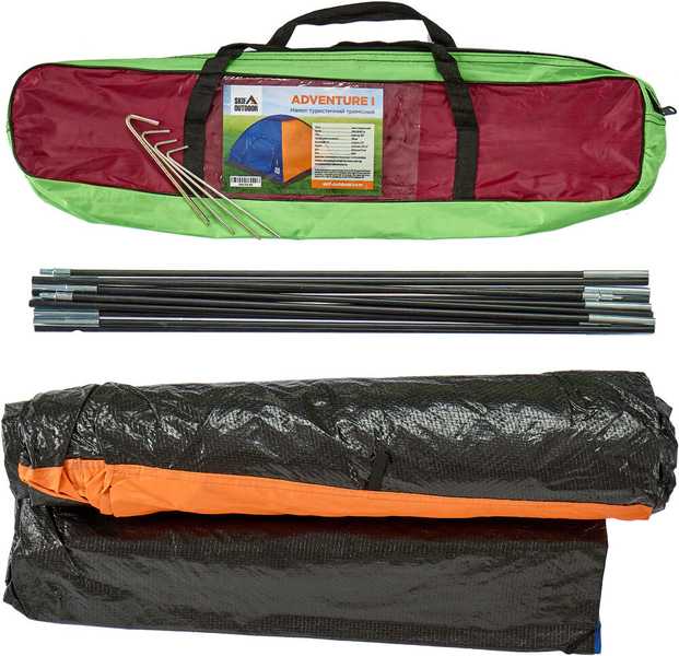 Намет Skif Outdoor Adventure I, 200x200 см (3-х местная), к:orange-blue (389-00-86) 389-00-86 фото