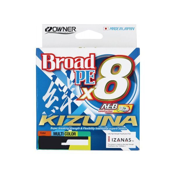 Шнур OWNER KIZUNA Broad PEx8 #0.13мм 6.7кг 300м мulti color (56122-013) 56122-013 фото