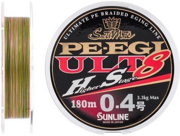 Шнур Sunline PE EGI ULT HS8 180m 0.128mm 4.5кг/10лб (1658-07-78) 1658-07-78 фото