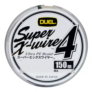 Шнур Duel Super X-Wire 4 150m Silver 5.4kg 0.13mm #0.6 (H3579-S / 1111558) 1111558 фото
