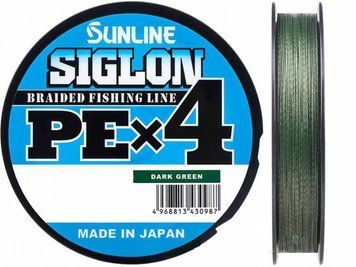 Шнур Sunline Siglon PE х4 (темн-зел.) 300м 0.270мм 18.5кг/40lb (1658-09-51) 1658-09-51 фото