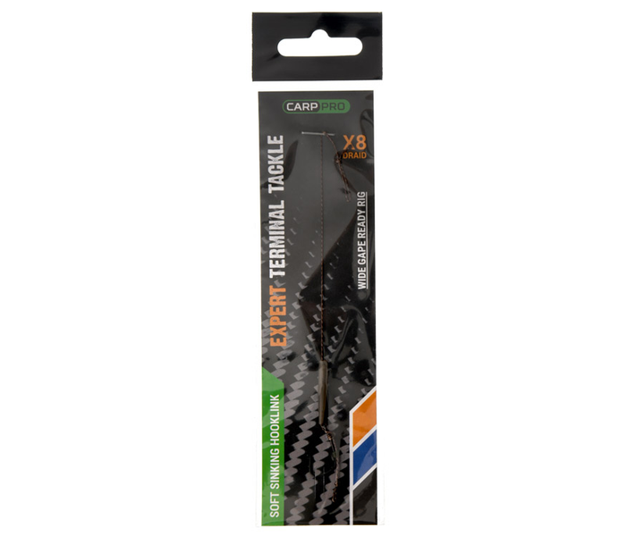 Готовый поводок Carp Pro Sinking Braid x8 30lb с крючком Wide Gape №6 (CP308-WG06) CP308-WG06 фото