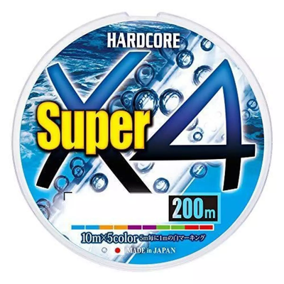 Шнур Duel Hardcore Super X4 200m 5Color 8kg 0.17mm #1.0 (H4306-5C / 2210545) 2210545 фото