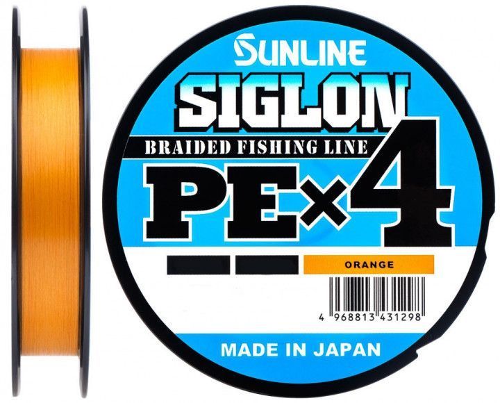 Шнур Sunline Siglon PE х4 (оранж.) 300м 0.242мм 15.5кг/35lb (1658-09-57) 1658-09-57 фото