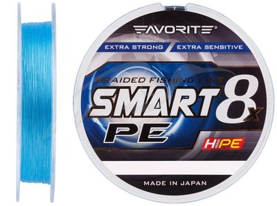 Шнур Favorite Smart PE 8x 150м (sky blue) # 0.5 / 0.117mm 8lb / 4.1kg (1693-10-70) 1693-10-70 фото