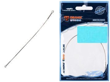Повідець Ukrspin Orange Spin AFW паяння 15см 9кг(20lb)/0.3мм (2шт/уп) (1590-01-38) 1590-01-38 фото