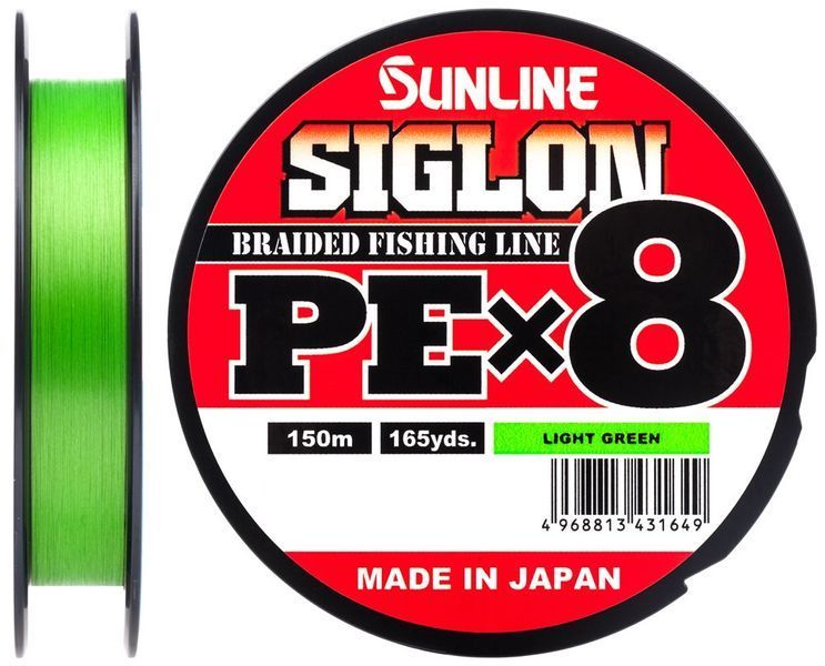 Шнур Sunline Siglon PE х8 (салат.) 150м 0.132мм 4.5кг/10lb (1658-09-63) 1658-09-63 фото