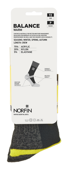 Носки Norfin T2P BALANCE WARM CREW р.M (39-41) 304727-02M фото
