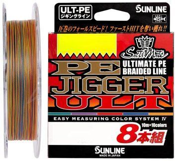 Шнур Sunline PE.Jigger ULT x8 200м (multicolor) #1.0/0.165мм 16lb/7.7кг (1658-11-04) 1658-11-04 фото