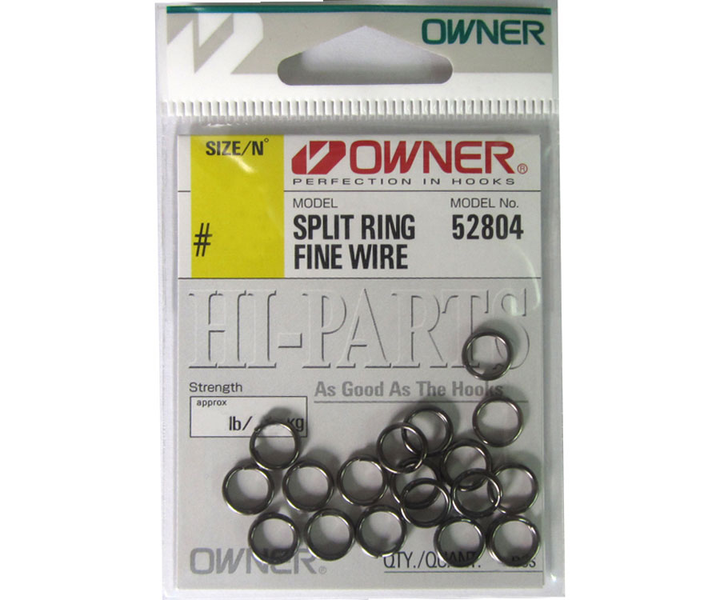Кольца заводные Owner Split Ring Fine Wire №4/19.8кг/18шт (52804-04) 52804-04 фото