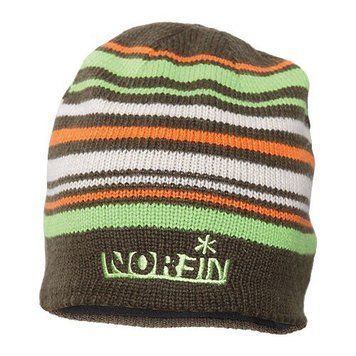 Шапка вязаная Norfin Frost BR (коричневая в полоску) р.XL Коричневый\Зеленый\Оранжевый\Белый (302772-BR-XL) 302772-BR-XL фото
