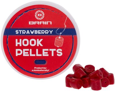 Пеллетс Brain Hook Pellets Strawberry (полуниця) 12мм 70г (1858-53-80) 1858-53-80 фото