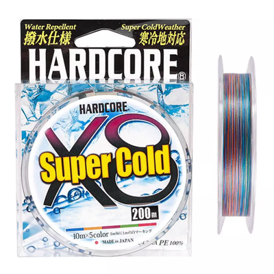Шнур Duel Hardcore Super Cold X4 200м 3.6кг 5Color #0.4/(2197621/H3963) 2197621 фото