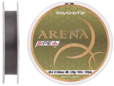 Шнур Favorite Arena PE 4x 100m (silver gray) #0.175/0.071mm 4lb/1.4kg (1693-10-92) 1693-10-92 фото