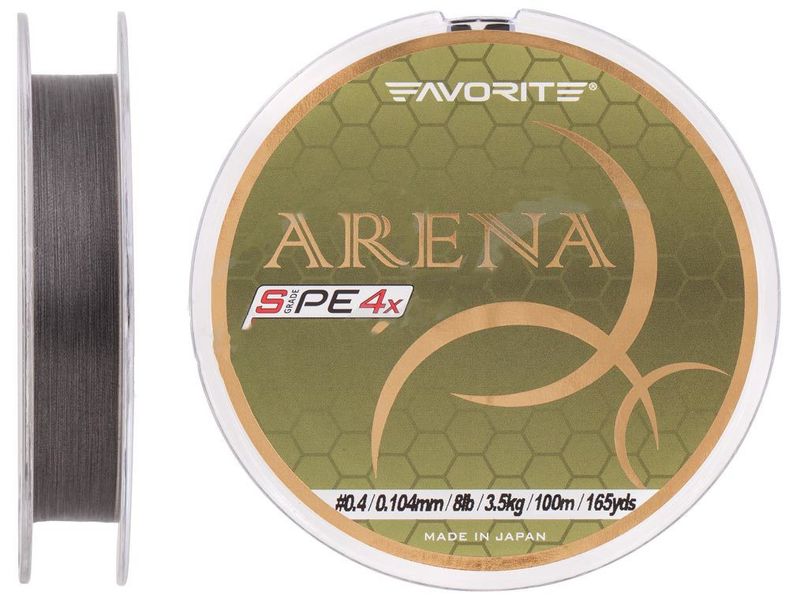 Шнур Favorite Arena PE 4x 100m (silver gray) # 0.175 / 0.071mm 4lb / 1.4kg (1693-10-92) 1693-10-92 фото