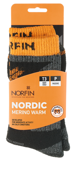 Шкарпетки Norfin T3P NORDIC MERINO WARM CREW р.M (39-41) 304736-02M фото