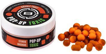 Бойли Brain Toxic Pop-Up Double Fruit (слива + ананас) 8mm + 6x10mm 34g (1858-22-00) 1858-22-00 фото