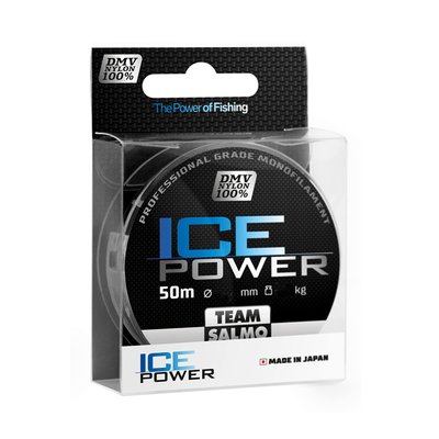 Жілка моно зимова Team Salmo ICE POWER 0.082 / 50м (інд.уп / * 12) TS4924-008 фото