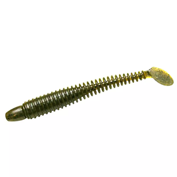 Силікон Lunker City Swimming Ribster 10/BG 4" #24 GREEN PUMPKIN / (657595 / 88024) 657595 фото