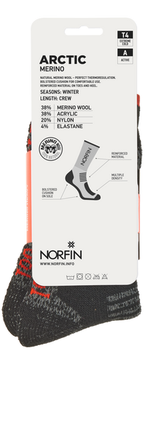Шкарпетки Norfin T4A ARCTIC MERINO CREW р.M (39-41) 304743-02M фото