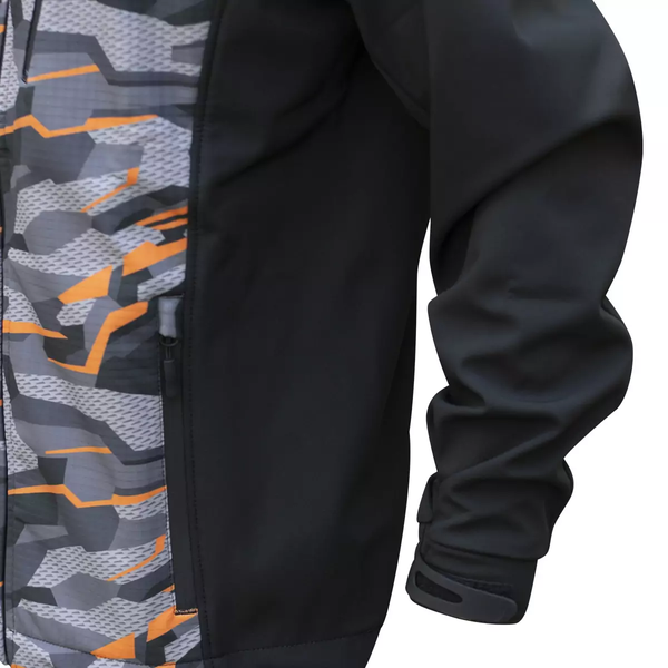 Куртка Viverra Softshell Infinity Hoody Black Camo Orange XL (РБ-2239060) 2239060 фото